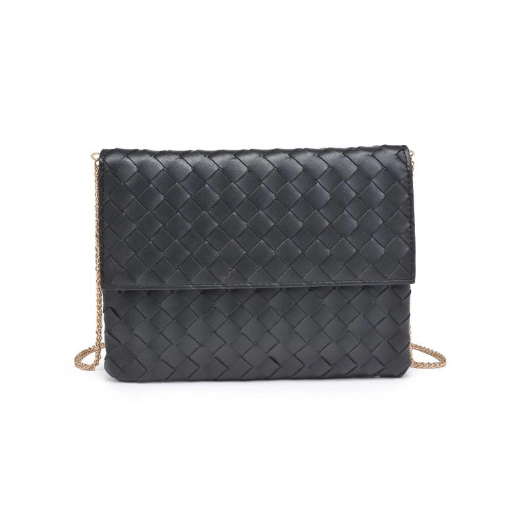 WOVEN CLUTCH - BLACK