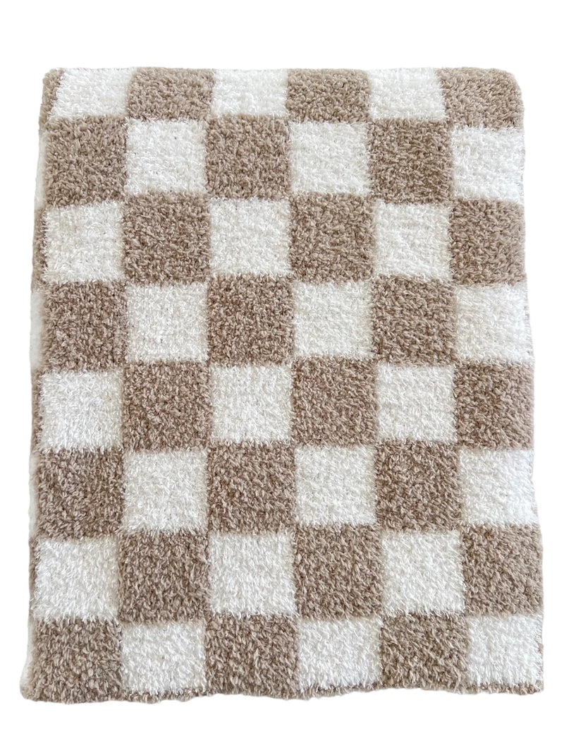 PHUFY BLISS CHECKERBOARD BLANKET - COCOA