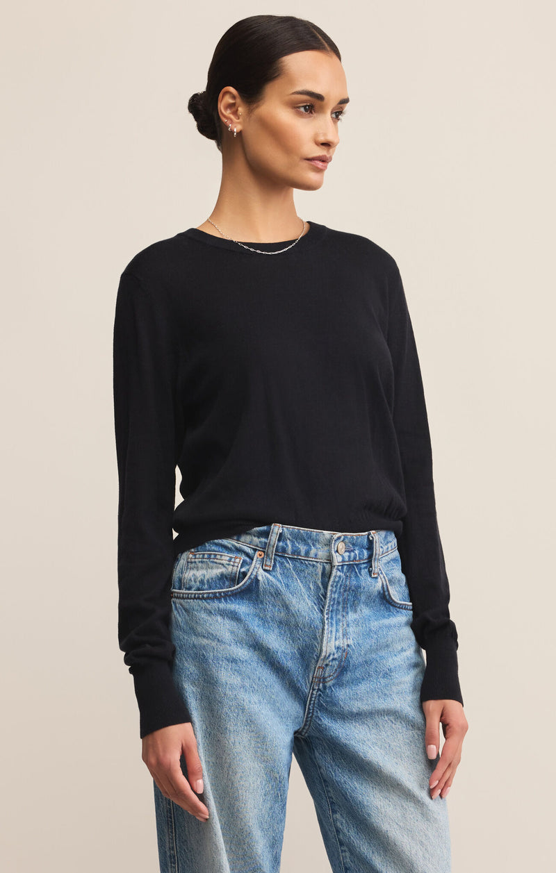 Z SUPPLY PERFECT LAYER SWEATER - BLACK