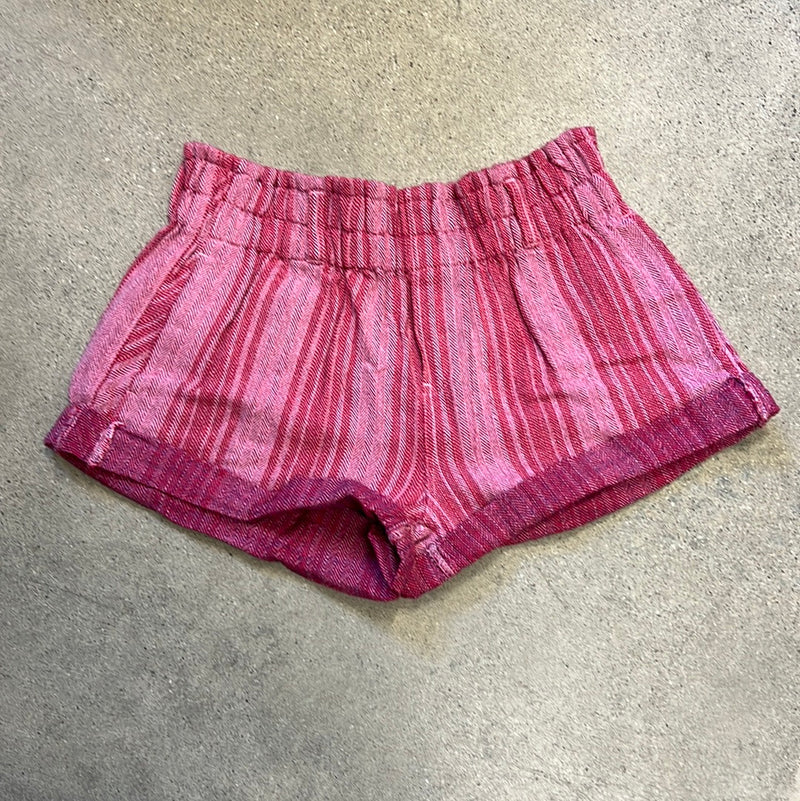 FREE PEOPLE SOLAR FLARE BAJA SHORTS - RED/LILAC