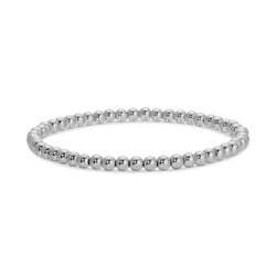 SMALL BEAD STRETCH BRACELET - SILVER