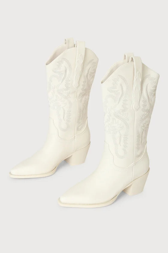 BILLINI DANILO WESTERN BOOT - BONE