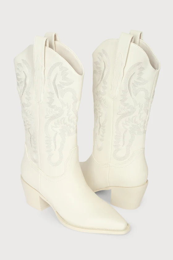 BILLINI DANILO WESTERN BOOT - BONE