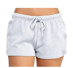 FLEECE SHORTS WITH POCKETS - WHITE