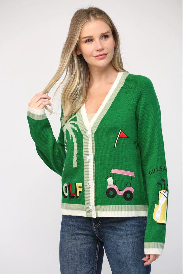 GOLD PATCH SWEATER - FIELD GREEN