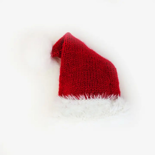 FURRY SANTA BEANIE HAT - RED