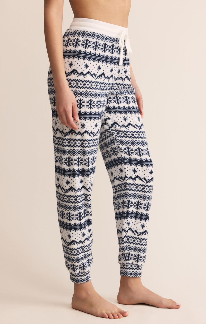 Z SUPPLY TWILIGHT FAIRISLE JOGGER - VANILLA ICE