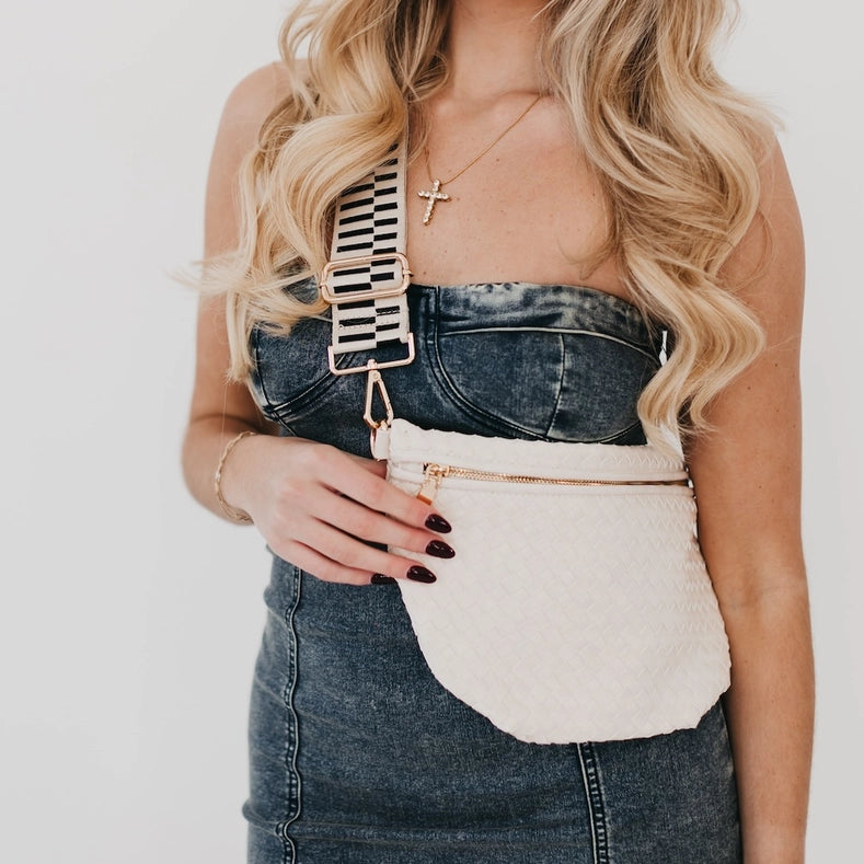WESTLYN WOVEN BUM BAG - CREAM