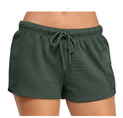 FLEECE SHORTS WITH POCKETS - CHIC GREEN