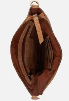 KELLEY WOVEN LEATHER CROSSBODY BAG - BROWN