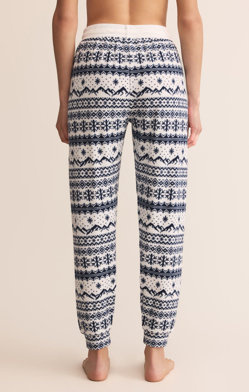 Z SUPPLY TWILIGHT FAIRISLE JOGGER - VANILLA ICE