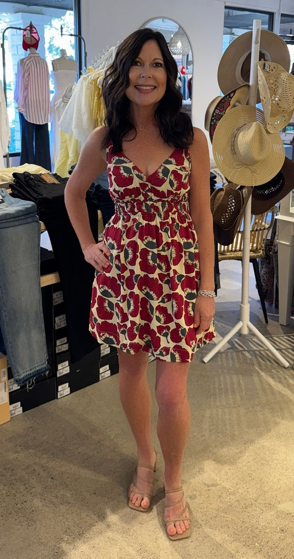 KHUSH AMOR MINI DRESS - FIORE CHERRY