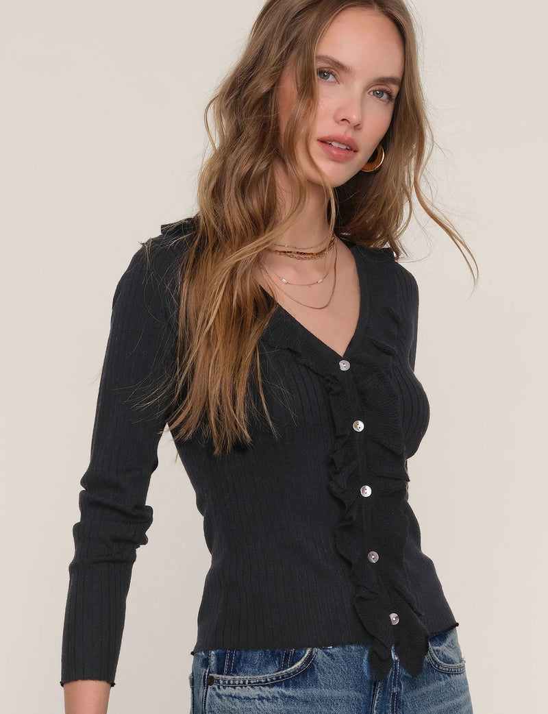 HEARTLOOM YVETTE CARDIGAN - BLACK