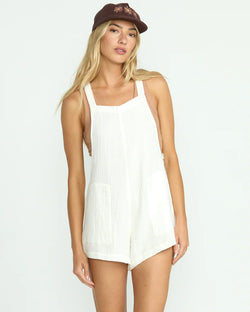 BILLABONG BEACH CRUSH SHORTALLS - SALT CRYSTAL