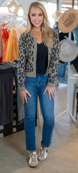 Z SUPPLY OUTLOOK LEOPARD CARDIGAN - DESERT TAN