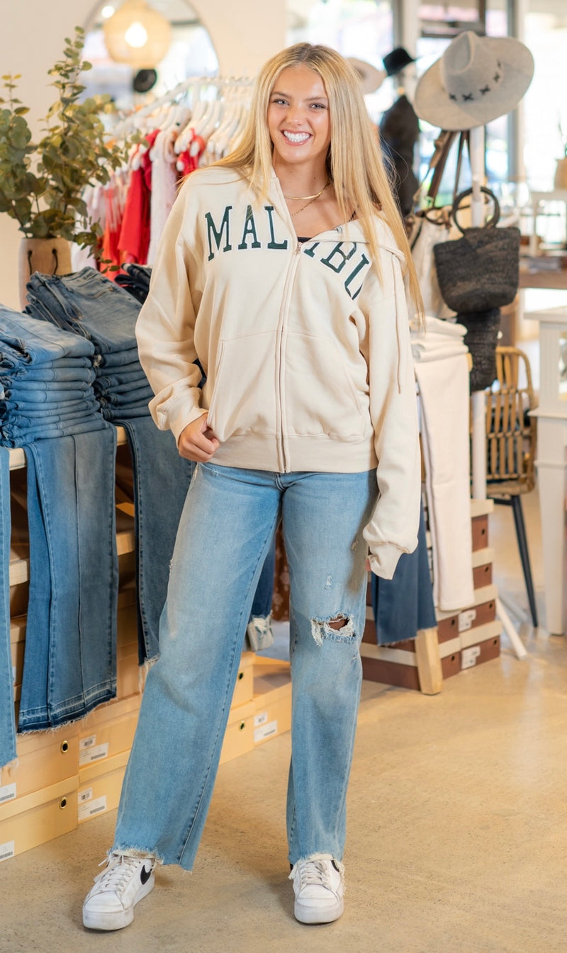 OVERSIZED MALIBU FLEECE JACKET - CREAM