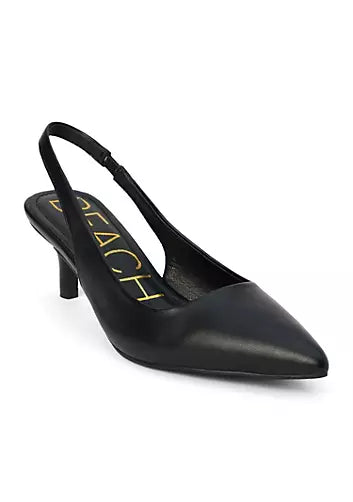 GRAZIA KITTEN SLING BACK PUMP - BLACK