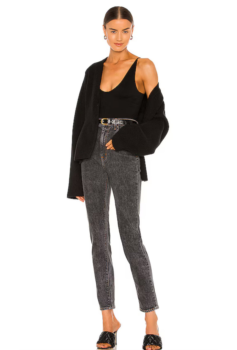 FREE PEOPLE SEAMLESS V-NECK CAMI - BLACK