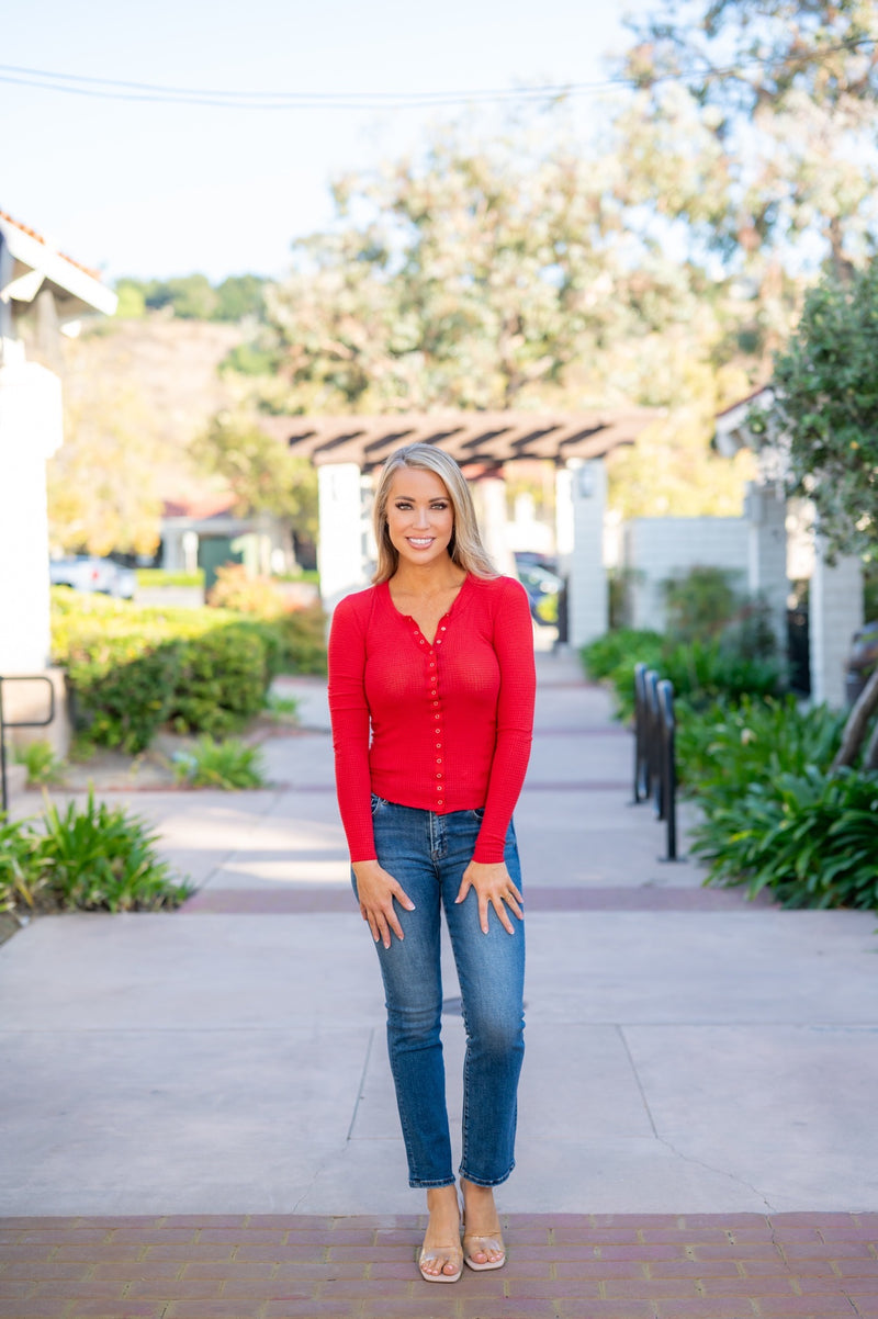 FREE PEOPLE GOING PLACES CARDI - CHERRY CRUSH