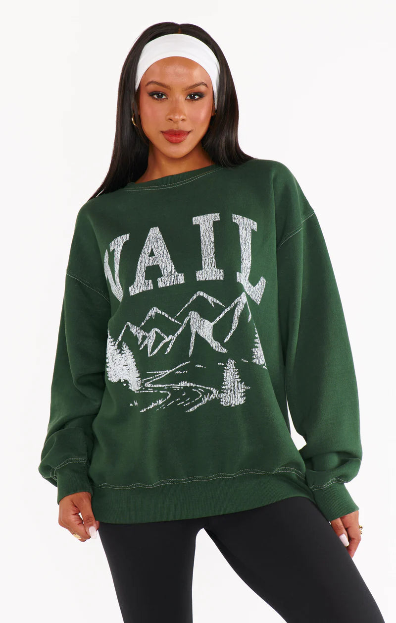 SHOW ME YOUR MUMU STANLEY SWEATSHIRT - VAIL GRAPHIC