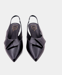 AUDREY SLINGBACK FLATS - BLACK