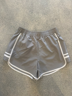 ATHLETIC BUTTER SHORTS - STONE TAUPE/PEARL