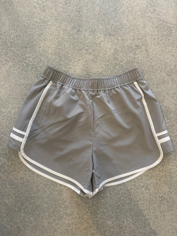 ATHLETIC BUTTER SHORTS - STONE TAUPE/PEARL