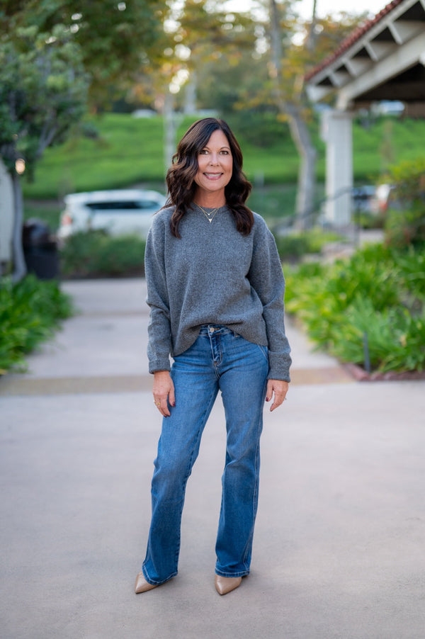 JOHN AND JENN WILFRED SWEATER - GRAPHITE