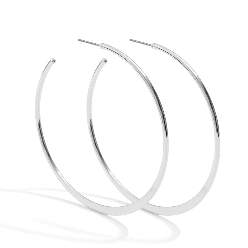 LARGE DELICATE HOOPS - SILVER