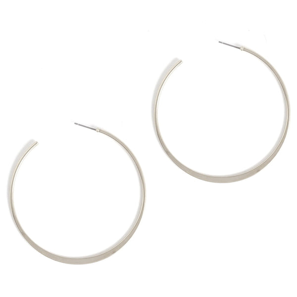 LARGE DELICATE HOOPS - SILVER