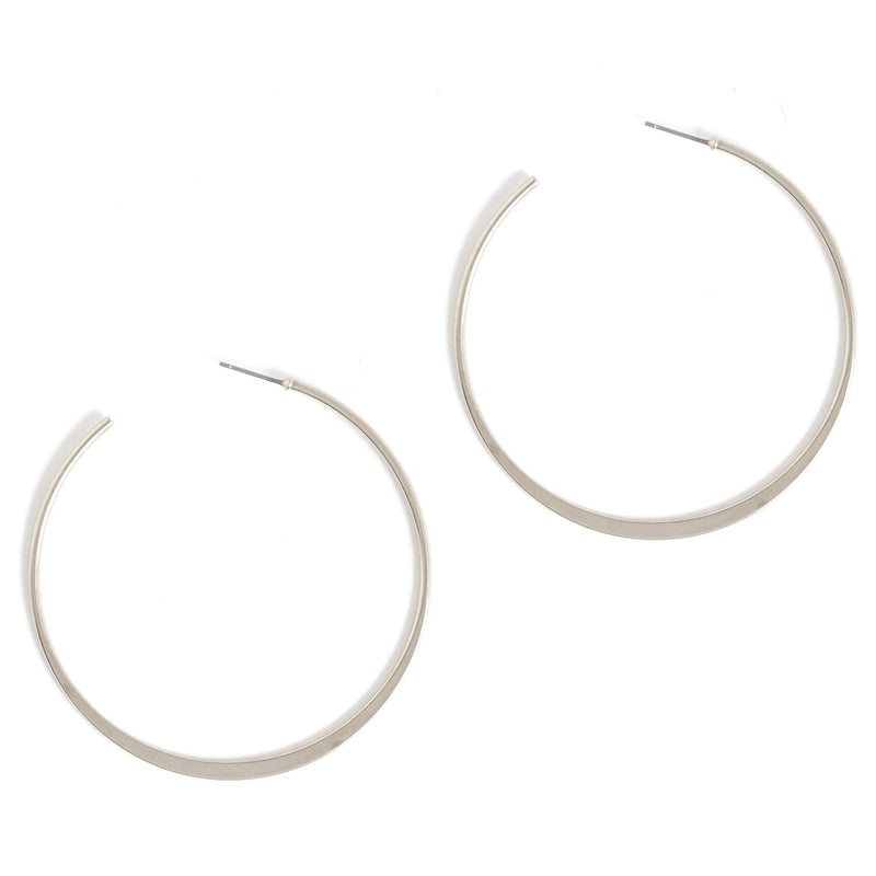 LARGE DELICATE HOOPS - SILVER