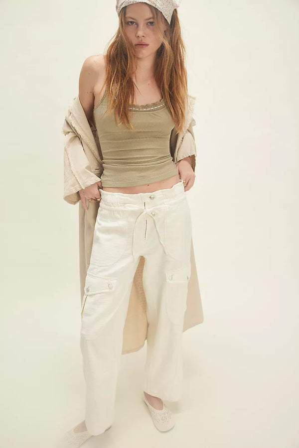 FREE PEOPLE PARK AVE PANT - IVORY
