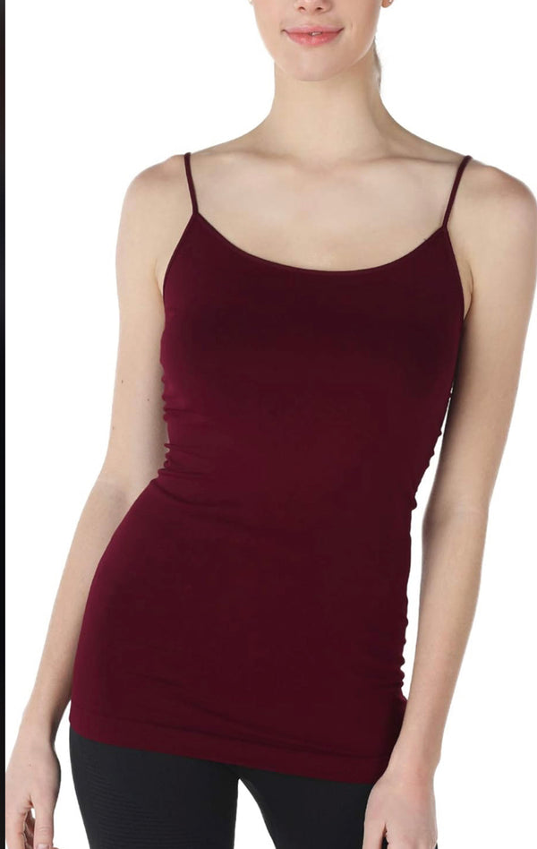 NIKI BIKI SIGNATURE LONG CAMI - BURGUNDY