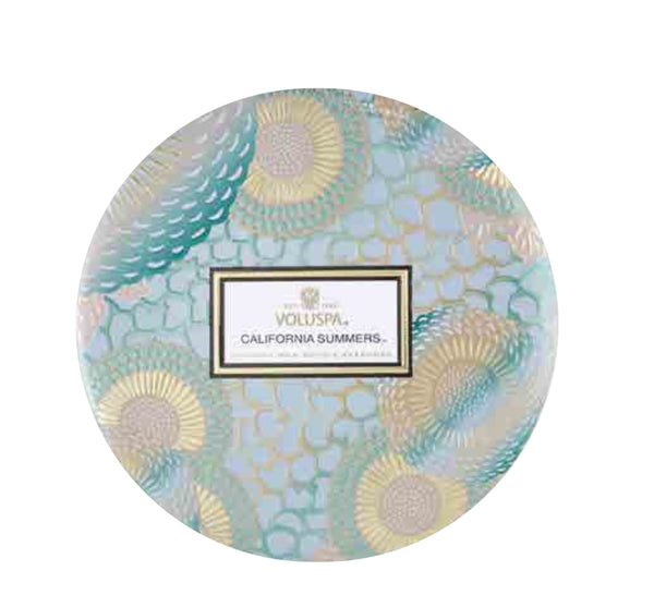 VOLUSPA 3 WICK TIN CANDLE - CALIFORNIA SUMMERS