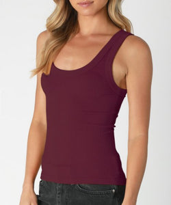 NIKIBIKI REVERSIBLE RIBBED TANK TOP - FIG