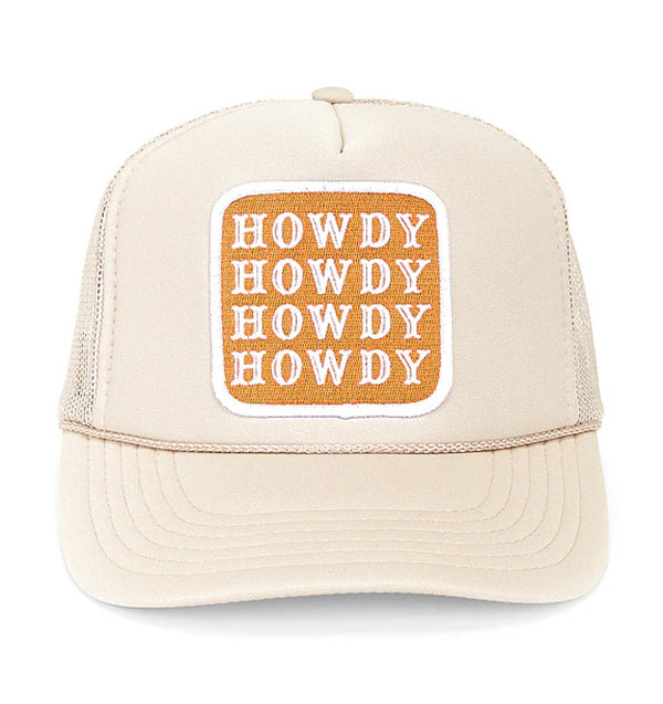 HOWDY TRUCKER HAT - TAN