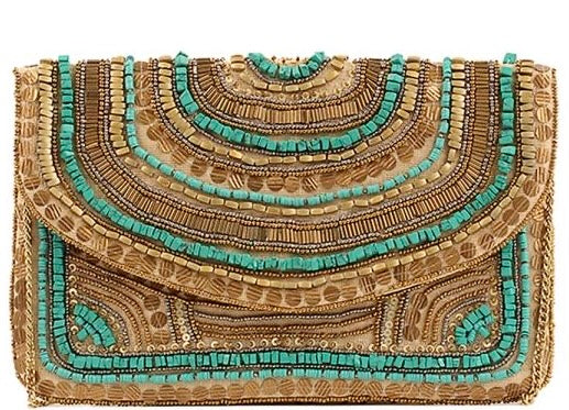 BOHO PATTERN CLUTCH - TURQUOISE