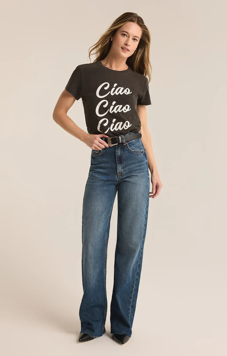 Z SUPPLY CIAO CLASSIC TEE - BLACK SAND