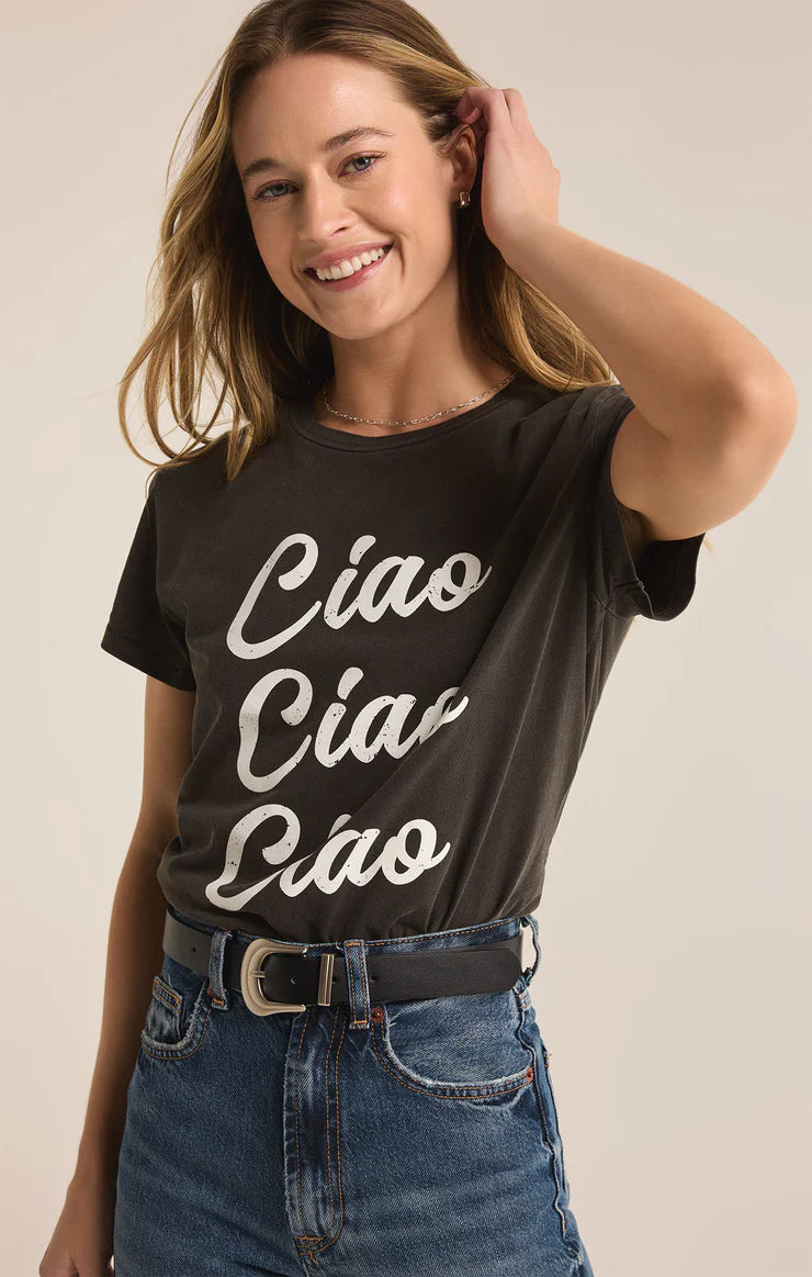 Z SUPPLY CIAO CLASSIC TEE - BLACK SAND