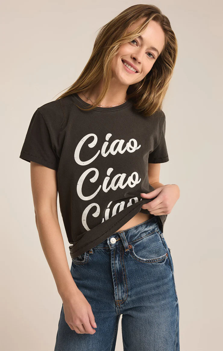 Z SUPPLY CIAO CLASSIC TEE - BLACK SAND