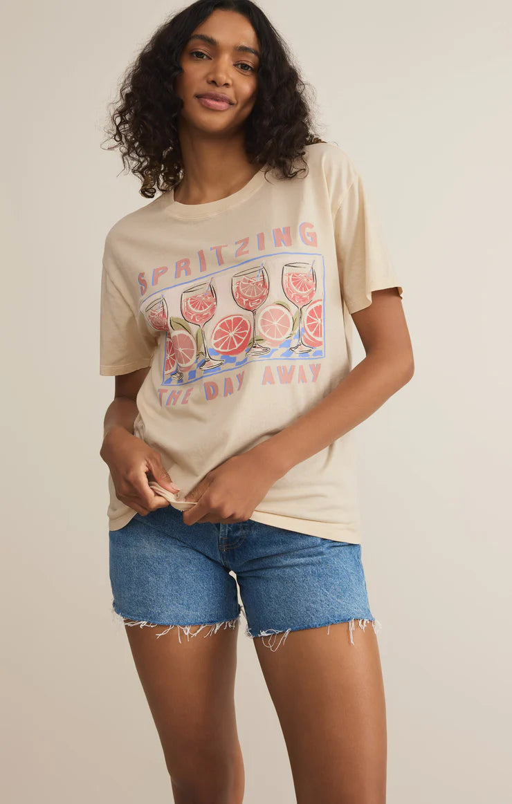 Z SUPPLY SPRITZ BOYFRIEND TEE - SANDSHELL