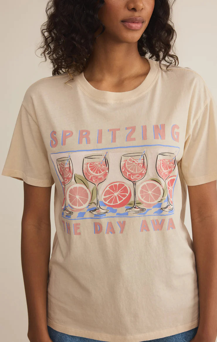 Z SUPPLY SPRITZ BOYFRIEND TEE - SANDSHELL