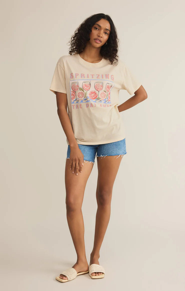 Z SUPPLY SPRITZ BOYFRIEND TEE - SANDSHELL