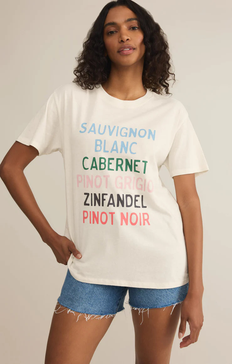 Z SUPPLY VINO BOYFRIEND TEE - SEA SALT