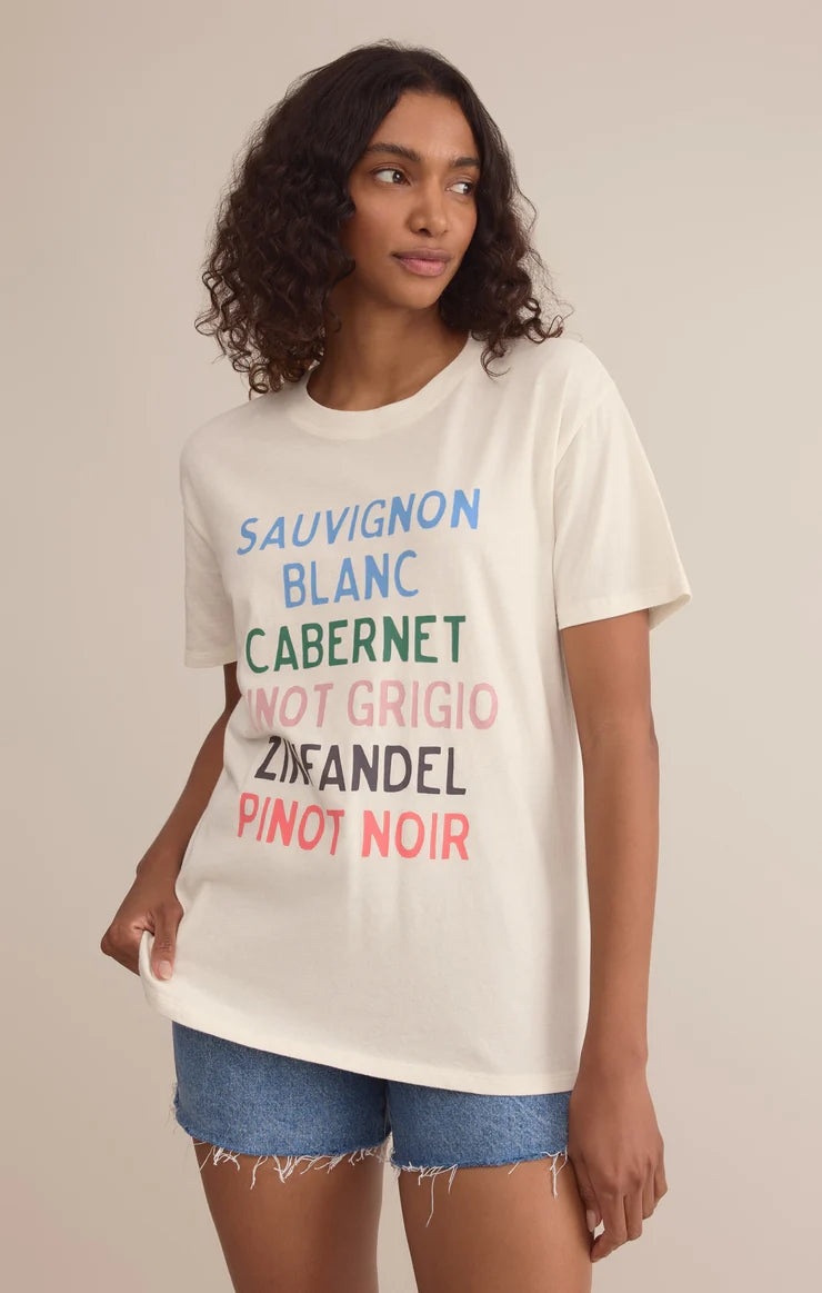 Z SUPPLY VINO BOYFRIEND TEE - SEA SALT