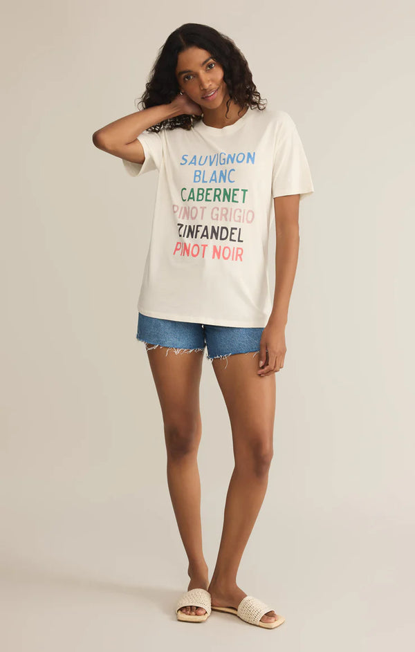 Z SUPPLY VINO BOYFRIEND TEE - SEA SALT