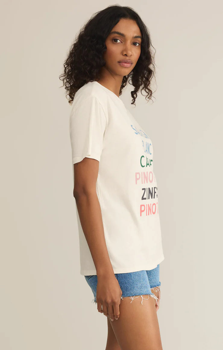 Z SUPPLY VINO BOYFRIEND TEE - SEA SALT