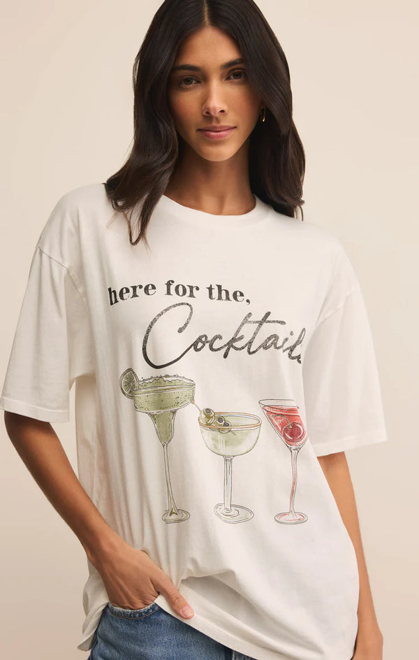 Z SUPPLY COCKTAILS CITY TEE - SEA SALT