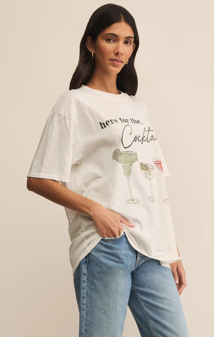 Z SUPPLY COCKTAILS CITY TEE - SEA SALT