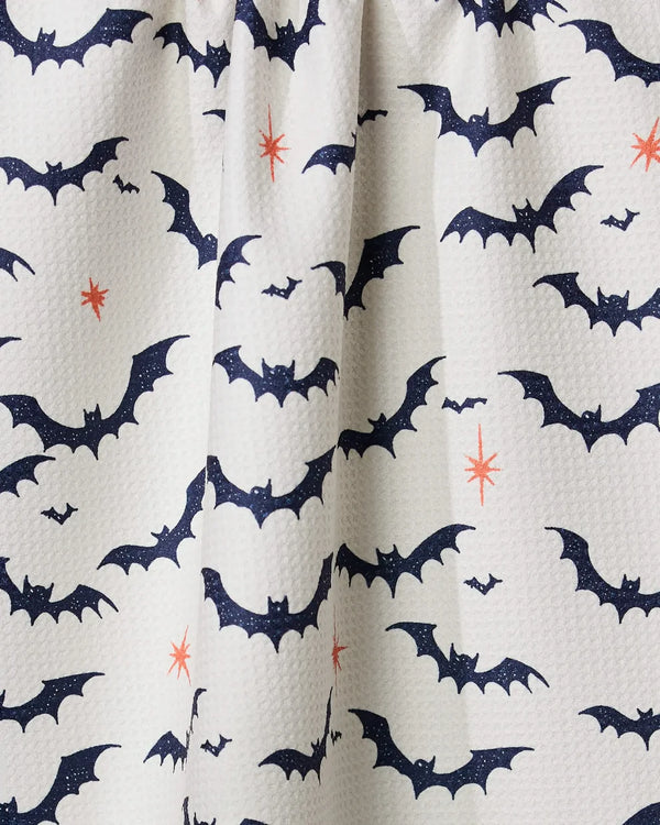 GEOMETRY KITCHEN TEA TOWELS - MIDNIGHT FRIENDS WHITE